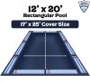 Buffalo Blizzard® Deluxe Blue/Black Winter Cover w/ Waterbag Kit (Various Sizes)