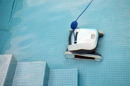 Maytronics® Dolphin E10 Above Ground Pool Cleaner In Pool
