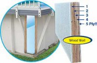 Tan Wood WaterWall Replacement Kit For Use With 16' x 24' Kayak Pool®