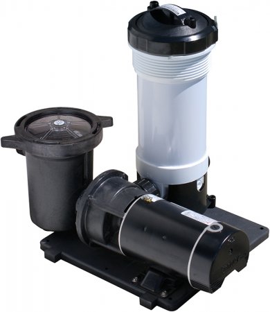 TWM Cartridge filter system w/ 1HP E-Series center discharge pump (Various Options)