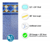 SmartLine® Oval Mosaic Diamond Unibead Liner - 48" H, 25 Gauge