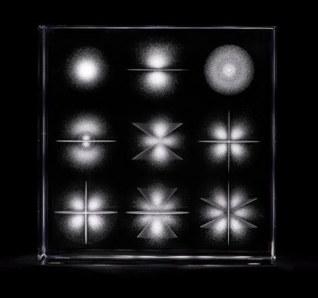 Atomic Orbitals -Laser Etched Crystal