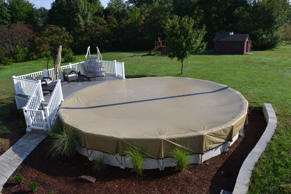 HPI™ Ultimate Winter Cover On Round Pool