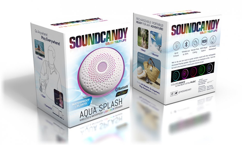 Aqua Splash Wireless & Waterproof Light Show Speaker By SOUNDCANDY