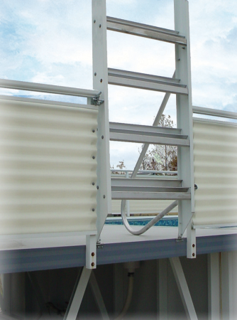 Complete Swing-Up Ladder for use with Kayak Pools&reg; (Ground to Deck)