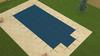 Yard Guard Rectangular w/ End Step Mesh Safety Cover 14 x 28 with 4 x 8 end step - Royal Blue