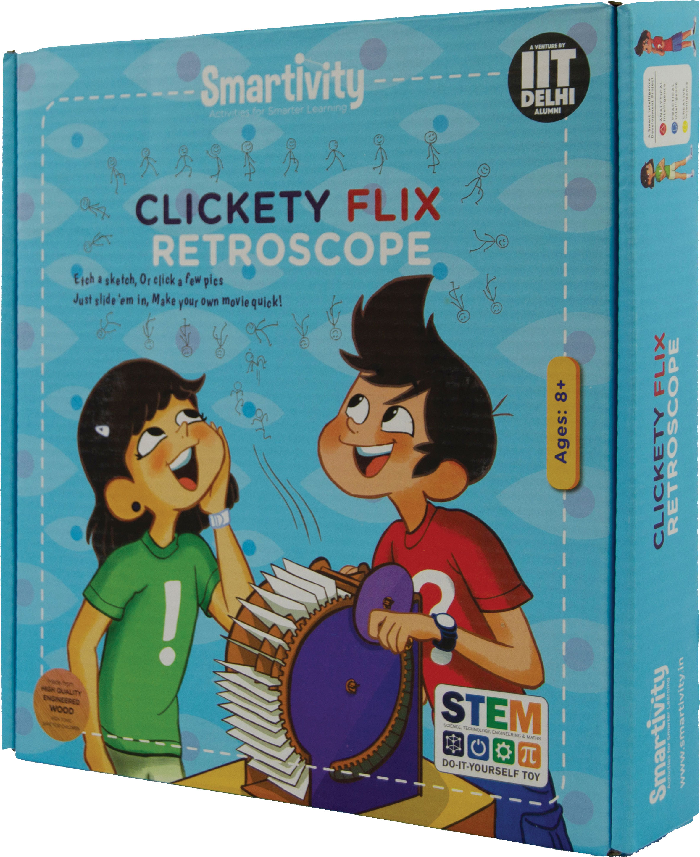 Science Kit DIY Smartivity Clickety Flix Retroscope Age 8 