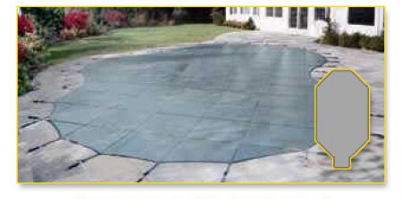 Loop-Loc&trade; Grecian Safety Cover w/ 4' x 8' Center Step &#38; Pump - Green (Various Sizes)