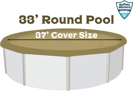 Buffalo Blizzard&reg; Supreme Plus Winter Cover w/ Cover Clips - Round Pools