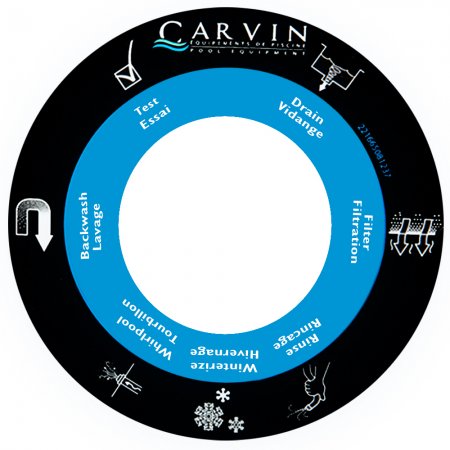 Carvin Laser Sand Filter Tank w/ Valve Label