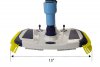 Aqua Select® Inground Deluxe Weighted Vacuum Head With Side Brushes Measurements