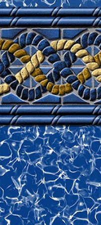 SmartLine&reg; 12' x 24' Rectangular Mystri Gold Replacement Beaded Liner for use with Fanta-Sea&trade; Pool - 4' Flat Bottom (Various Gauges)