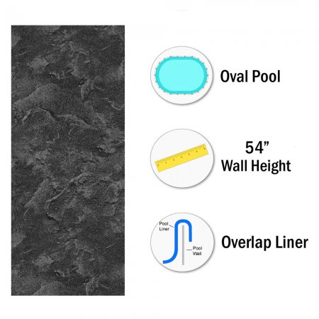 SmartLine® River Slate Oval Overlap Liner 54" H, 25 Gauge (Various Sizes)