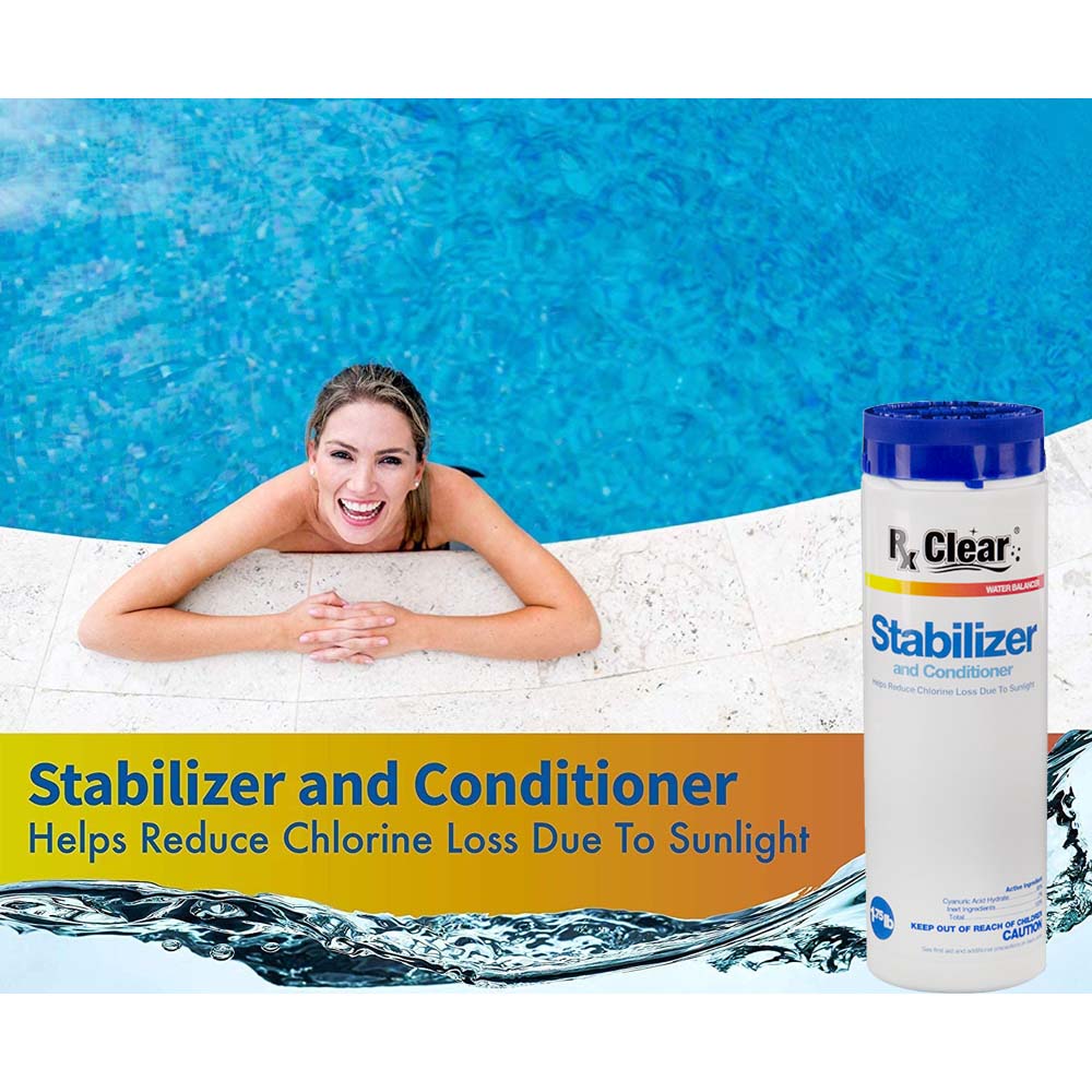 Rx Clear® Swimming Pool Stabilizer/Conditioner Lifestyle Photo