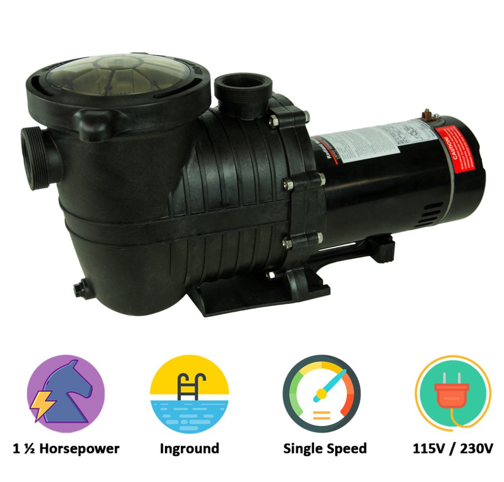Rx Clear&reg; Mighty Niagara Pump  for Inground Pools (Various HP)