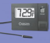 Thermometer, Compact, Digital Range 0 to 160F & Switch