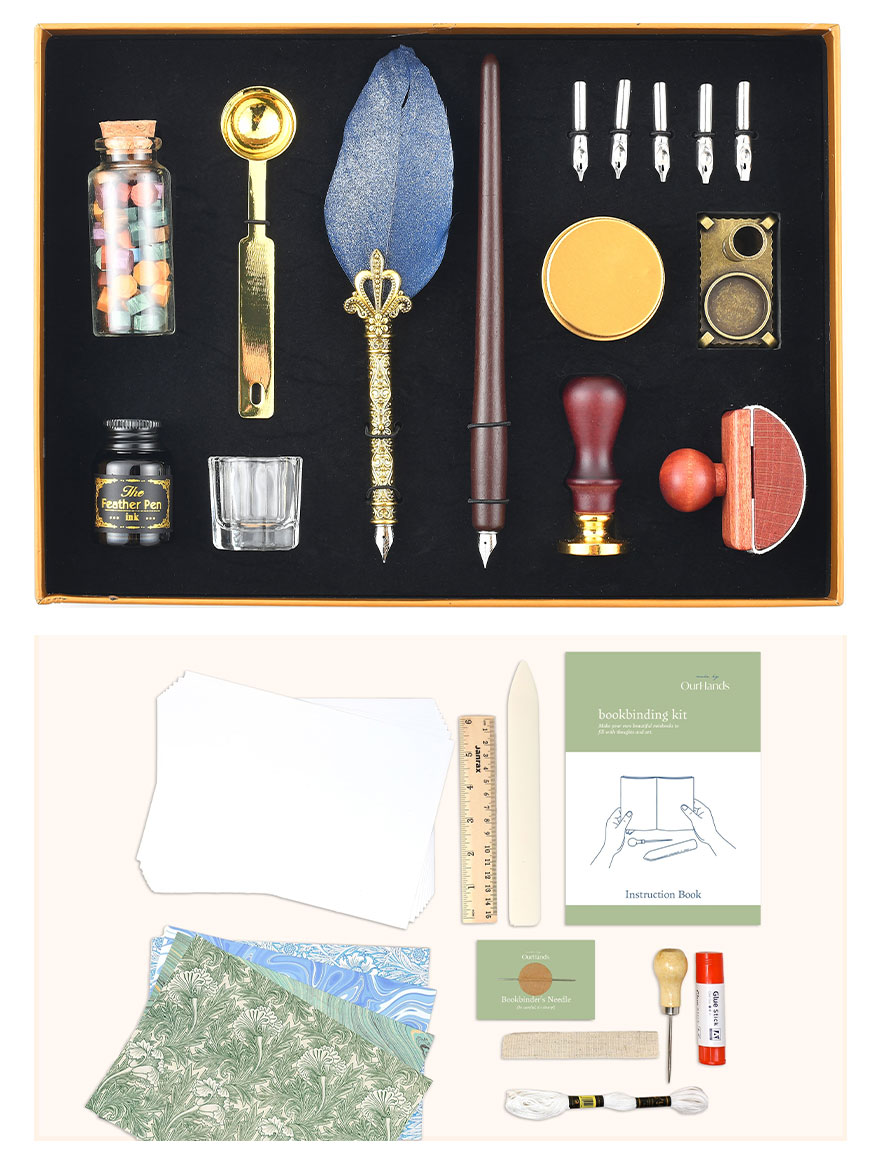 Hand-Bound Bookmaking & Calligraphy Kit 