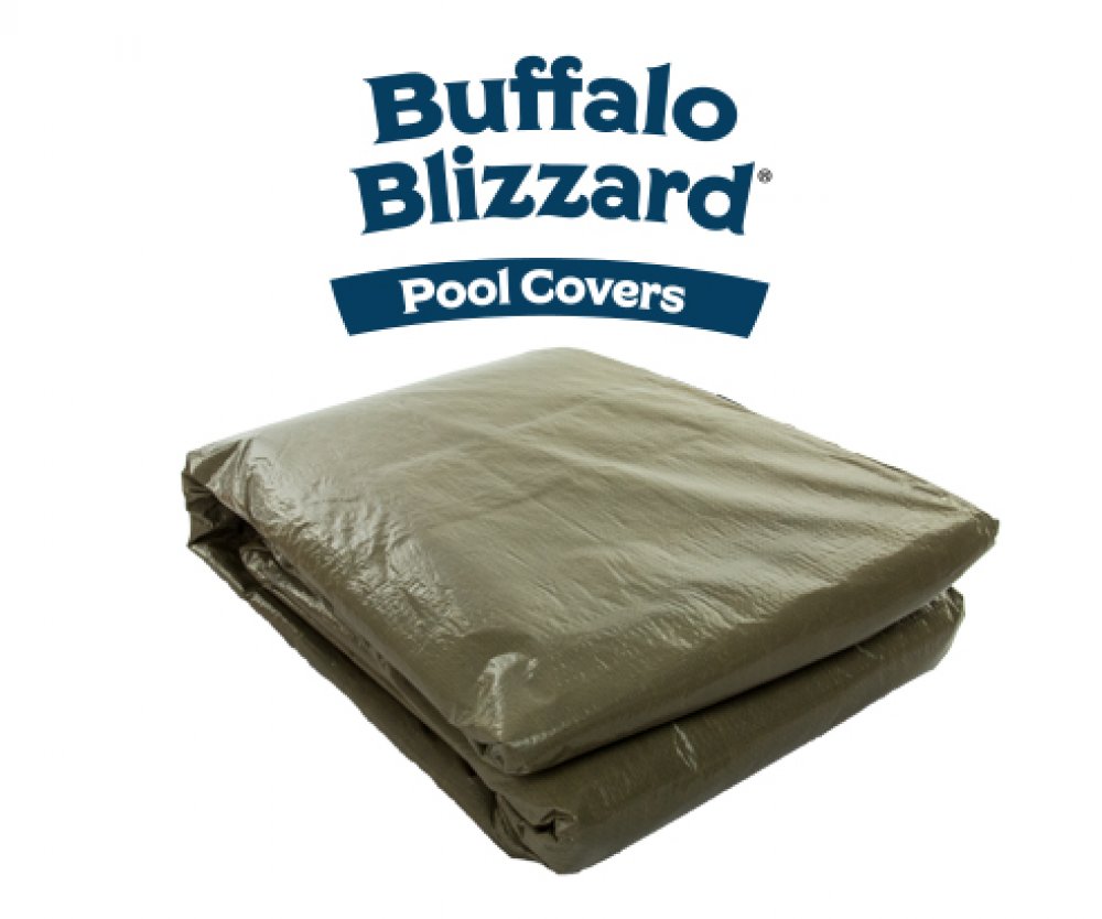 Buffalo Blizzard&reg; Supreme Plus Tan/Silver Winter Cover with Waterbag Kit for a 20' x 40' Rectangle Pool