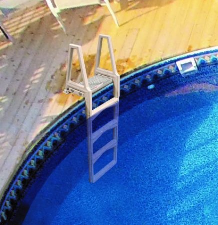 Confer Plastics In Pool Ladder - Warm Gray