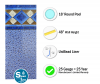 SmartLine® Round Mosaic Diamond Unibead Liner - 48" H, 25 Gauge