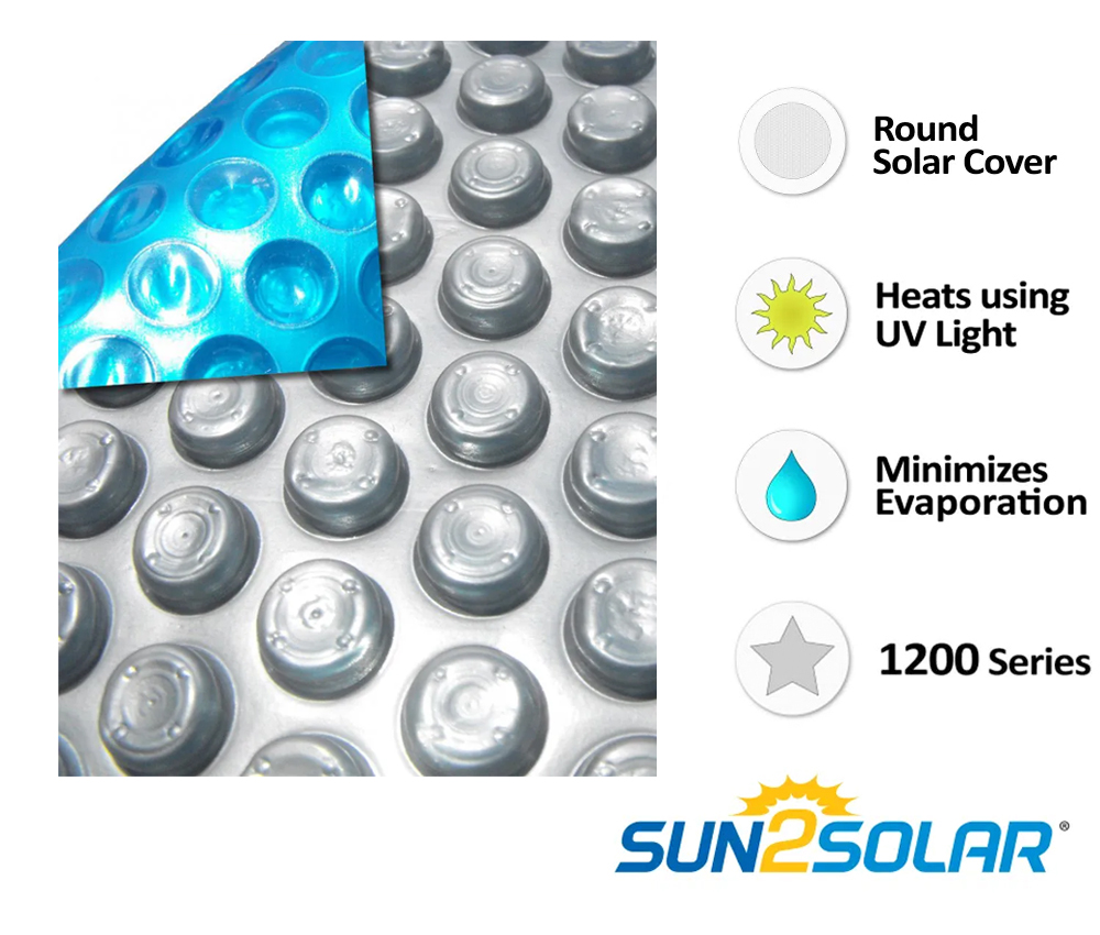 Sun2Solar®Supreme Blue Solar Cover 16' x 40' Rectangular 1200 Series™ 