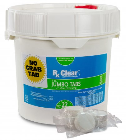 Rx Clear® 3" Chlorine Tabs w/ Water Soluble Wrapper