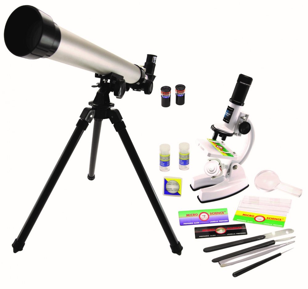 edu science telescope and microscope set