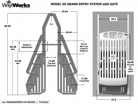 VinylWorks 32" Wide Grand Entry System w/ Gate (Various Colors)