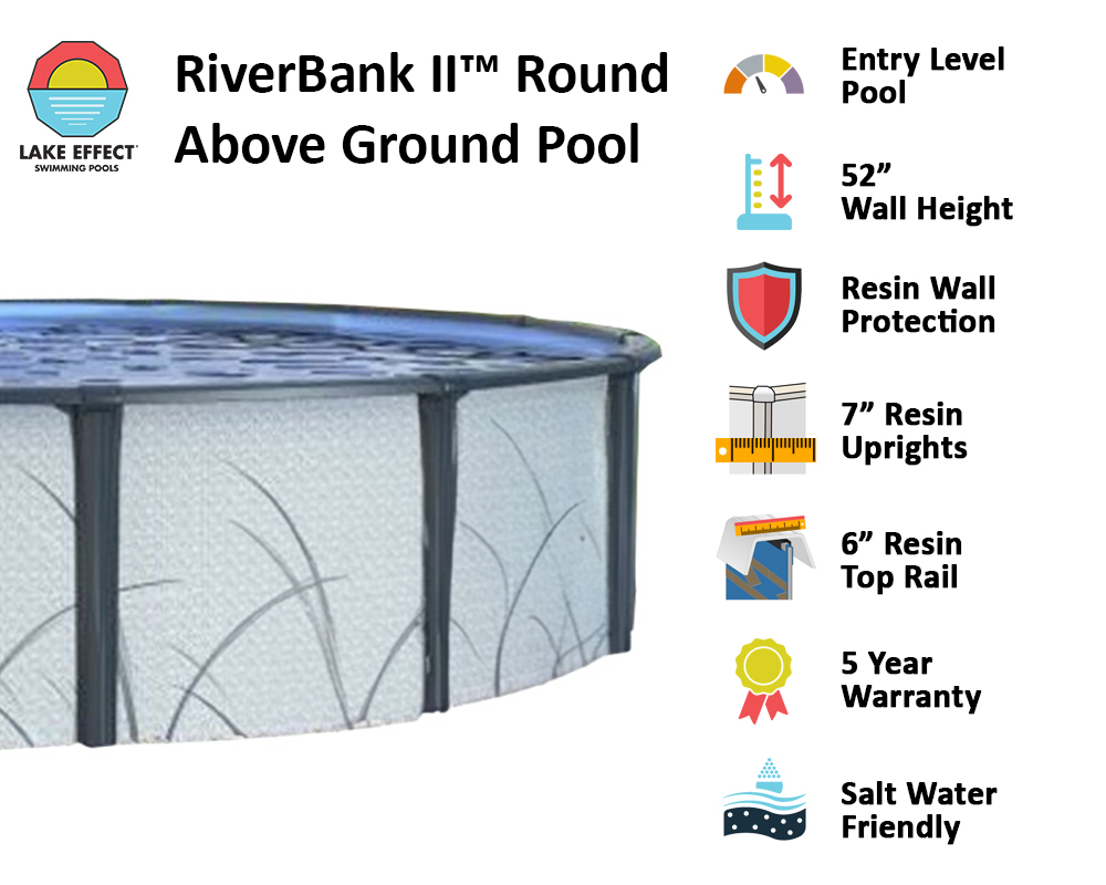 RiverBank II™ by Lake Effect Pools® Round Above Ground Pool Kit