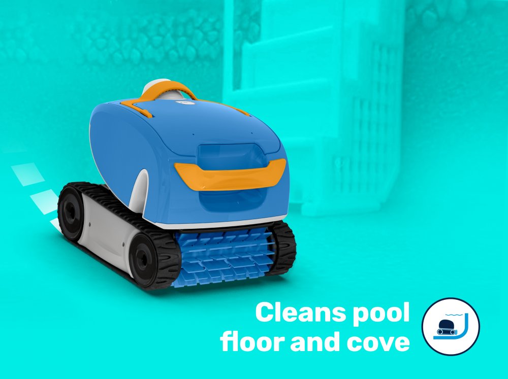 Aqua Products™ Robotic Cleaner Sol™ - Cleans Pool Floor & Cove