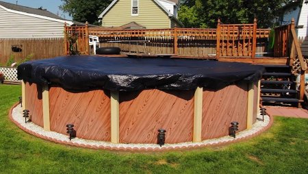 Buffalo Blizzard® Micro Mesh Draining Winter Cover for a 16' Round Pool