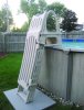 Roll Guard A-Frame Ladder Attached To Pool