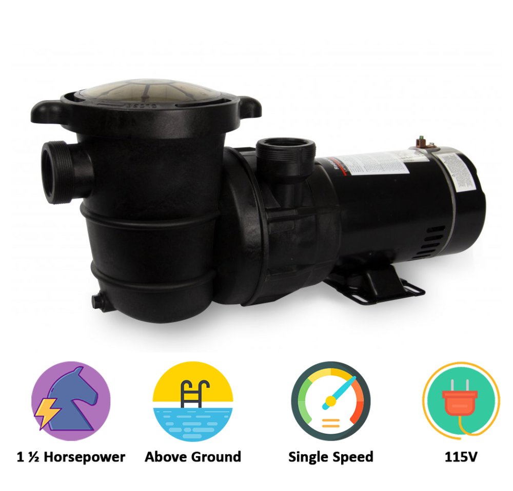 Rx Clear&reg; Extreme Force Pump for Above Ground Pools (Various HP)