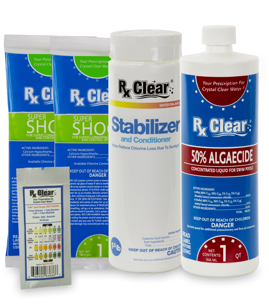 Rx Clear® Spring Opening Pool Chemical Kits