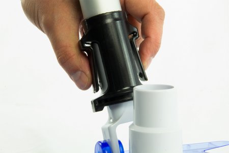 Aqua Select® EZ-Clip Vacuum Pole With Rubber Grip Close Up Of Connection