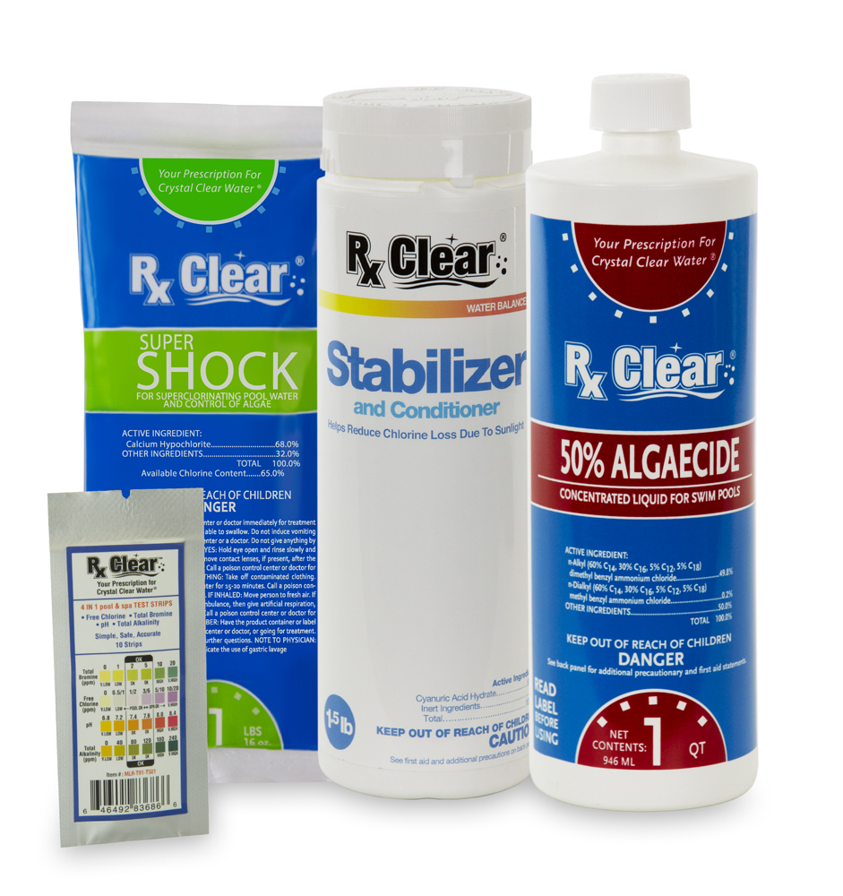 Rx Clear® Spring Opening Pool Chemical Kits