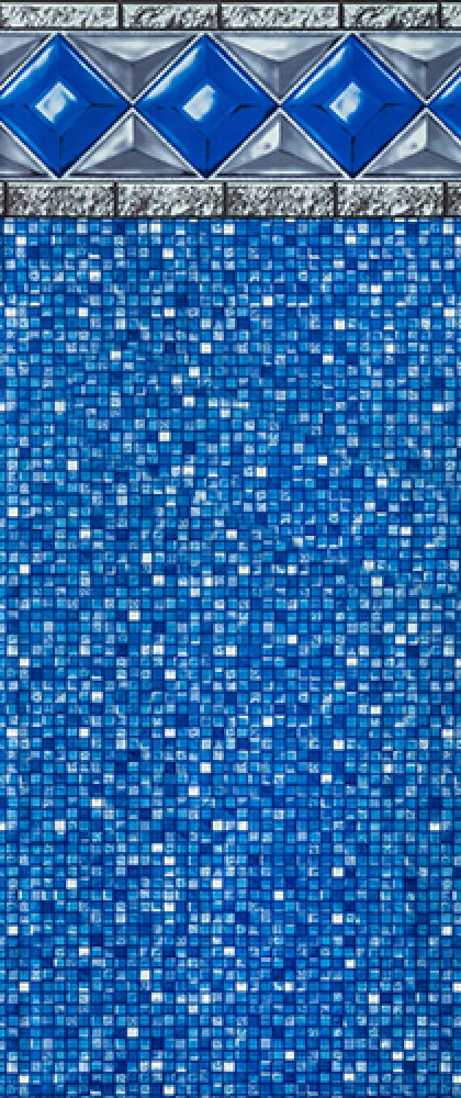 SmartLine&reg; 16' x 32' Oval Crystal Tile Unibead Pool Liner 52" H (Various Gauges)