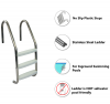 Aqua Select&reg; Inground Stainless Steel 3-Step Ladder - Plastic Steps
