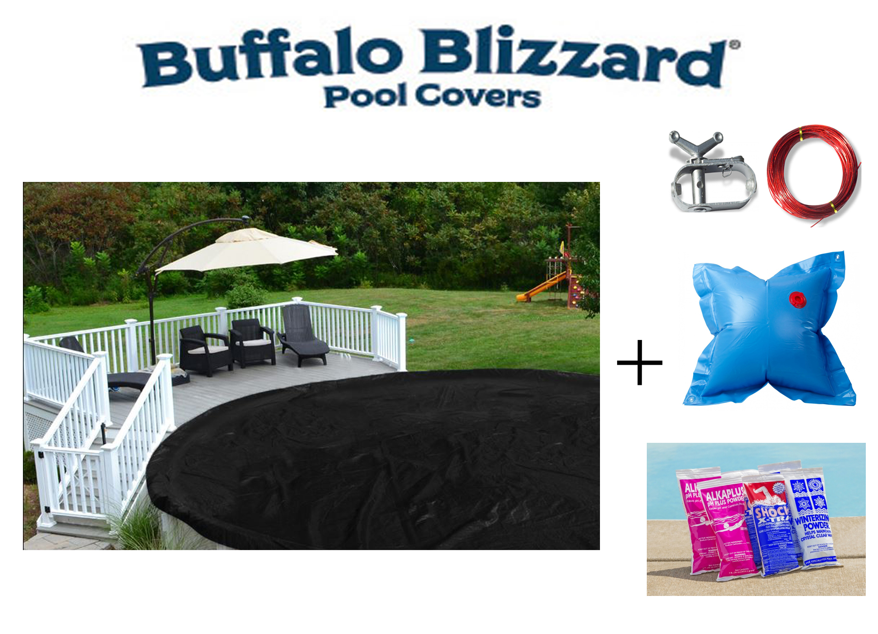 Buffalo Blizzard SPLIT BLOCKER Rectangle Swimming Pool Winter Covers