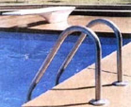 Aqua Select&reg; Inground Stainless Steel 3-Step Ladder - Plastic Steps