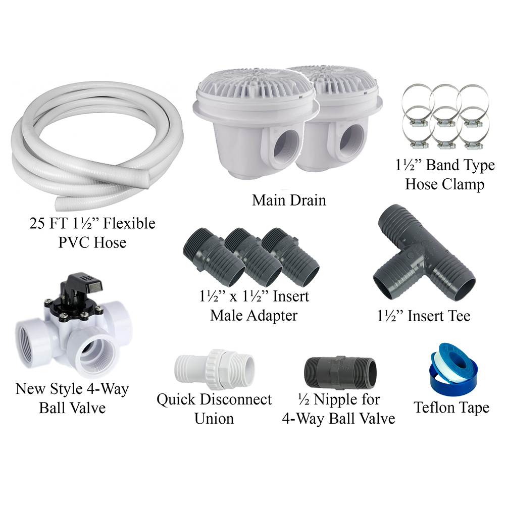 Bottom Drain Kit for Above Ground Pools
