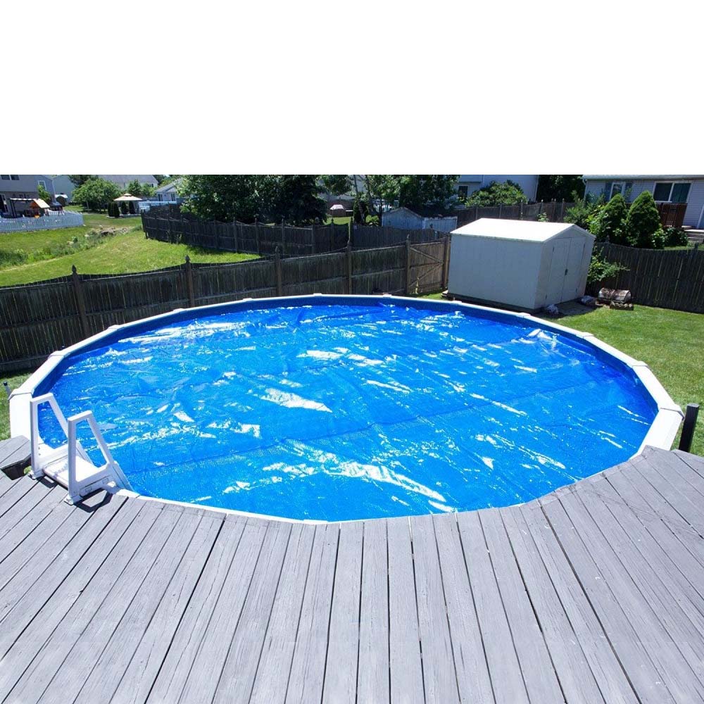Heating Blanket for In-Ground and Above-Ground Oval Swimming Pools Sun2Solar Blue 15-Foot-by-24-Foot Oval Solar Cover Use Sun to Heat Pool Water Place Bubble-Side Facing Down 800 Series Style 