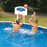 Pool Jam™ 2 in 1 Basketball / Volleyball Game Above Ground (Fits pools 30 ft. Across)