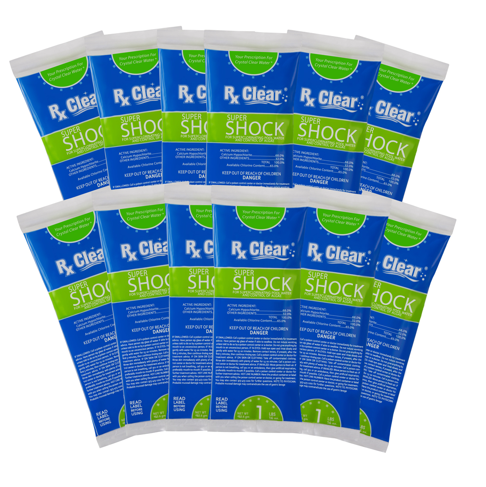 Rx Clear&reg; Super Shock Swimming Pool Chlorine Shock (Various Quantities)