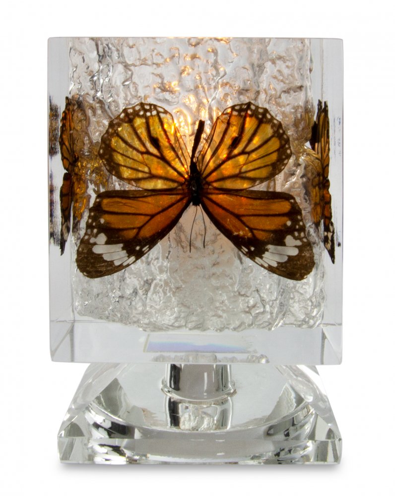 Candle Holder w/4 Tiger Butterflies