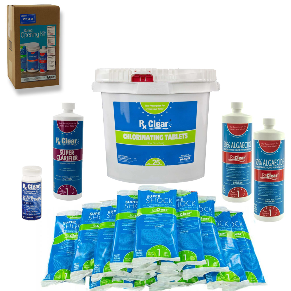 Rx Clear® Chemical Maintenance Pool Kit (Includes FREE Opening Kit)