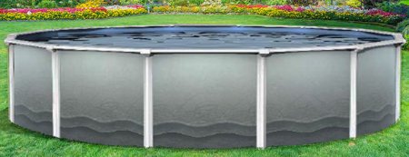 Dreamscape by Lake Effect® Pools Round Above Ground Pool In Backyard