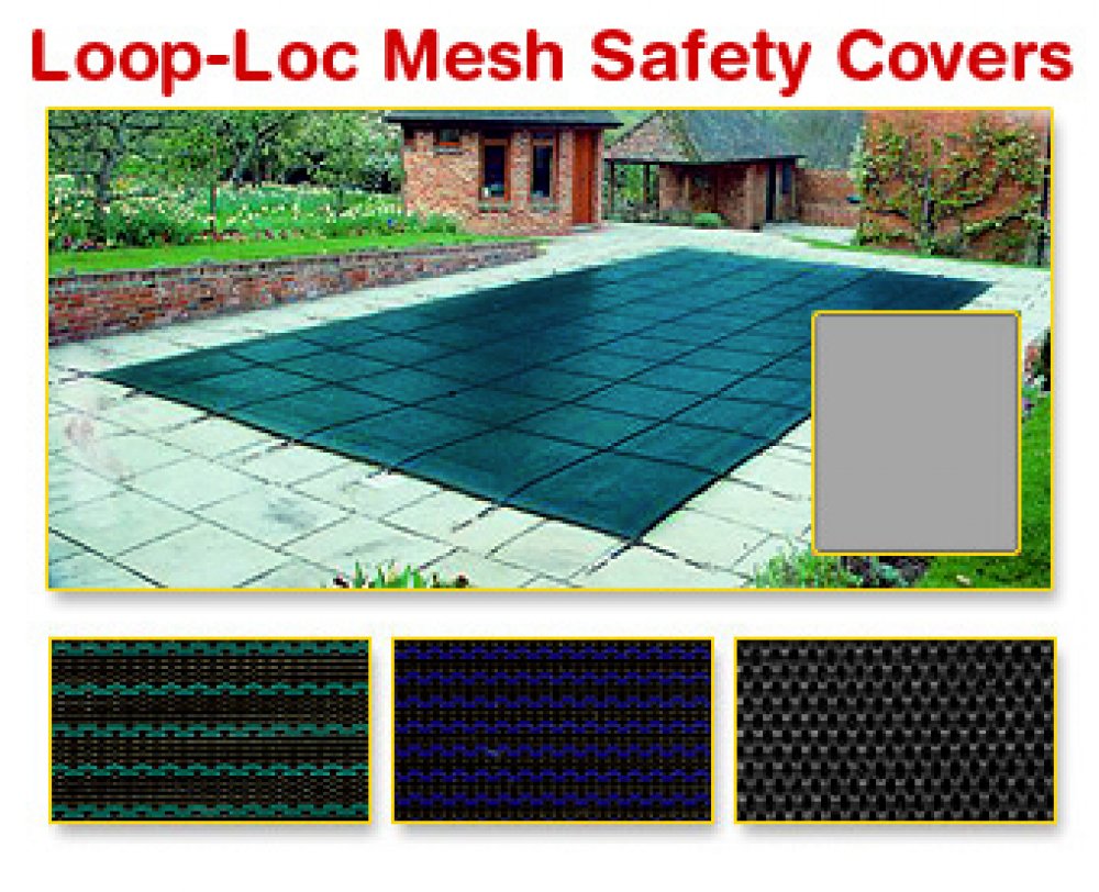 Loop-Loc&trade; Rectangular Mesh Safety Cover Green (Various Sizes)