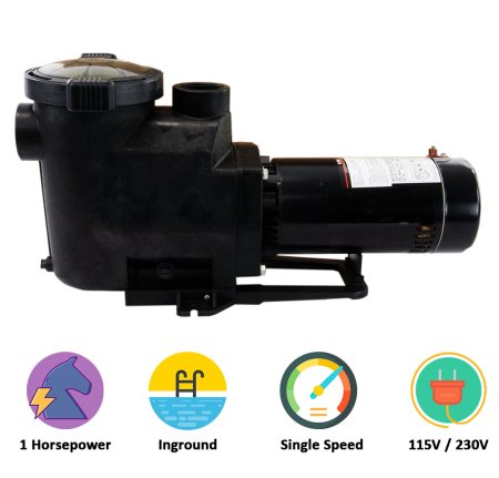 Rx Clear® Silent-Flow Inground Pool Pump w/ 2" Ports - 48 Frame (Various HP)