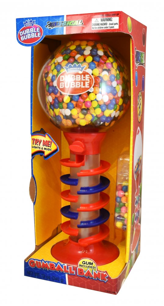 21-Inch Light and Sound Spiral Gumball Bank with 340G Gumballs for Kids Age 3+